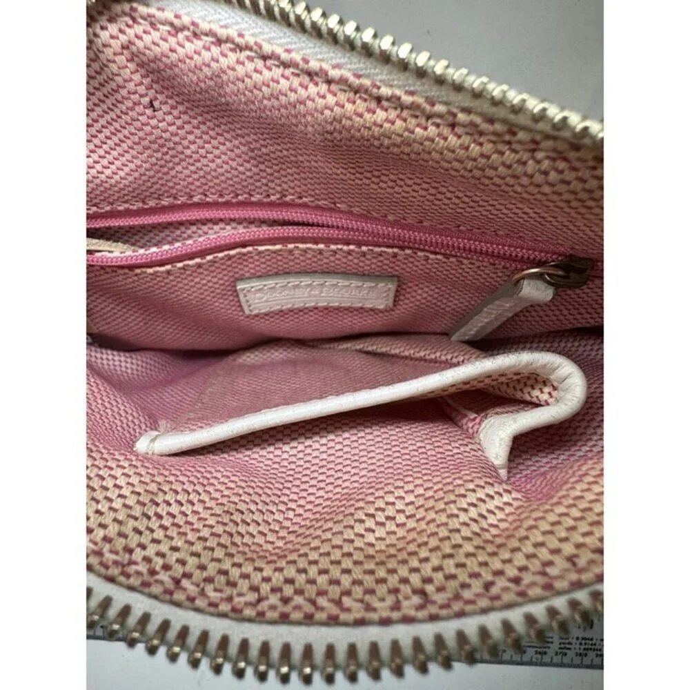 DOONEY & BOURKE Signature Canvas Gray & White Leather Trim Carrier Crossbody Bag